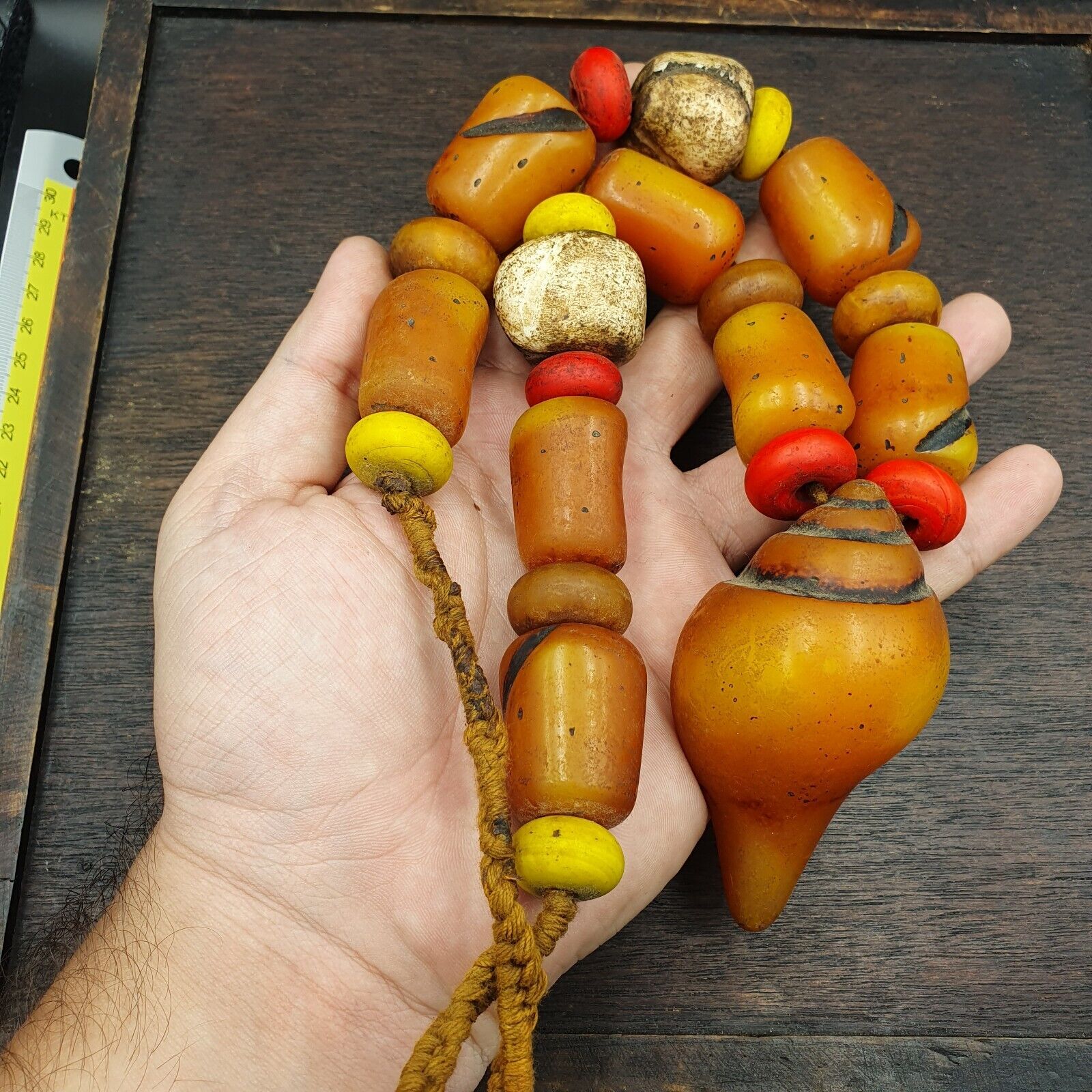 298g Moroccan Berber Necklace Handcrafted Amber Vintage Jewelry African Necklace