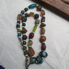 BEAUTIFUL Antique Style OLD AFRICAN GLASS Beads Strand