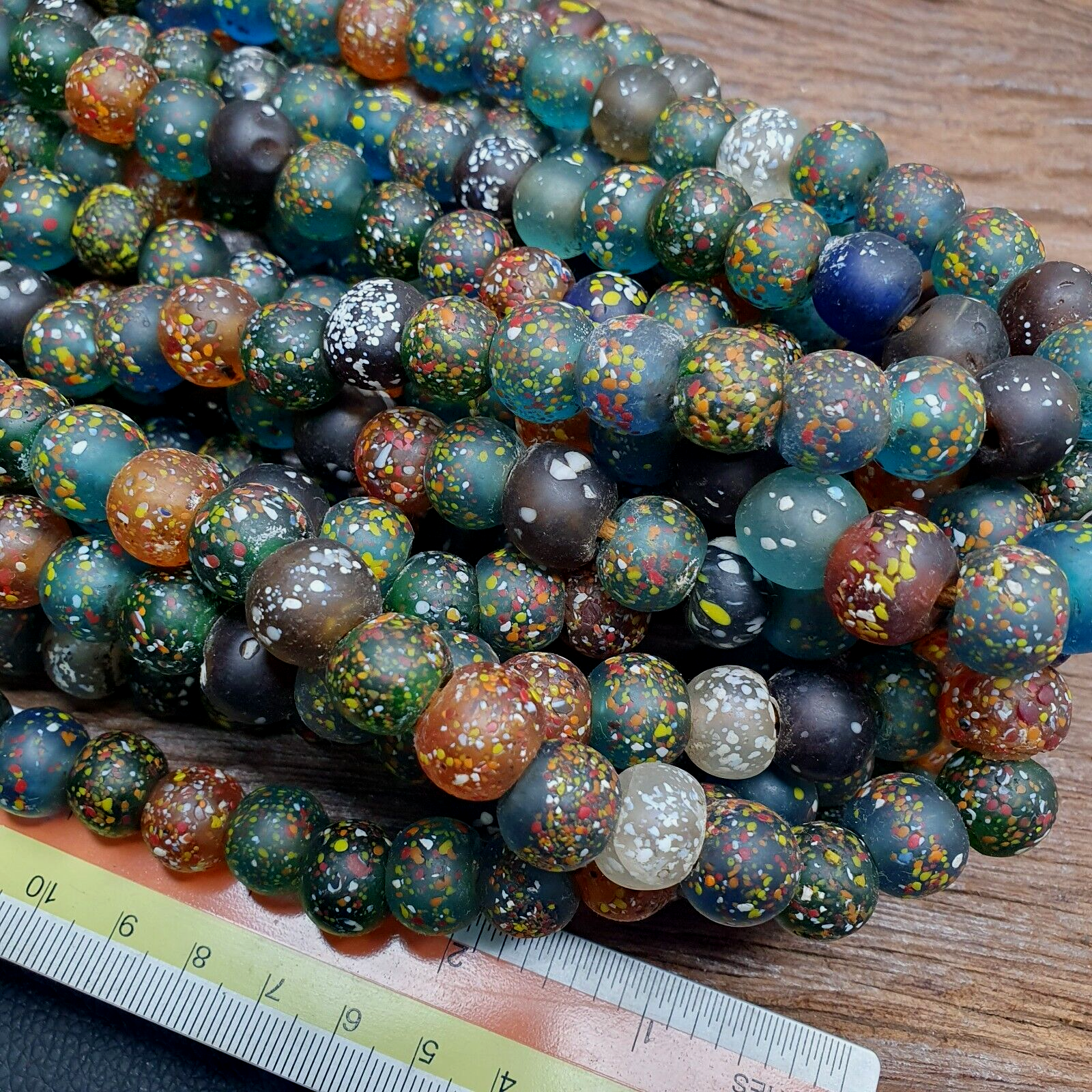 Vintage Trade Multicolor Candy Glass Beads Beaded Necklace CND-G5
