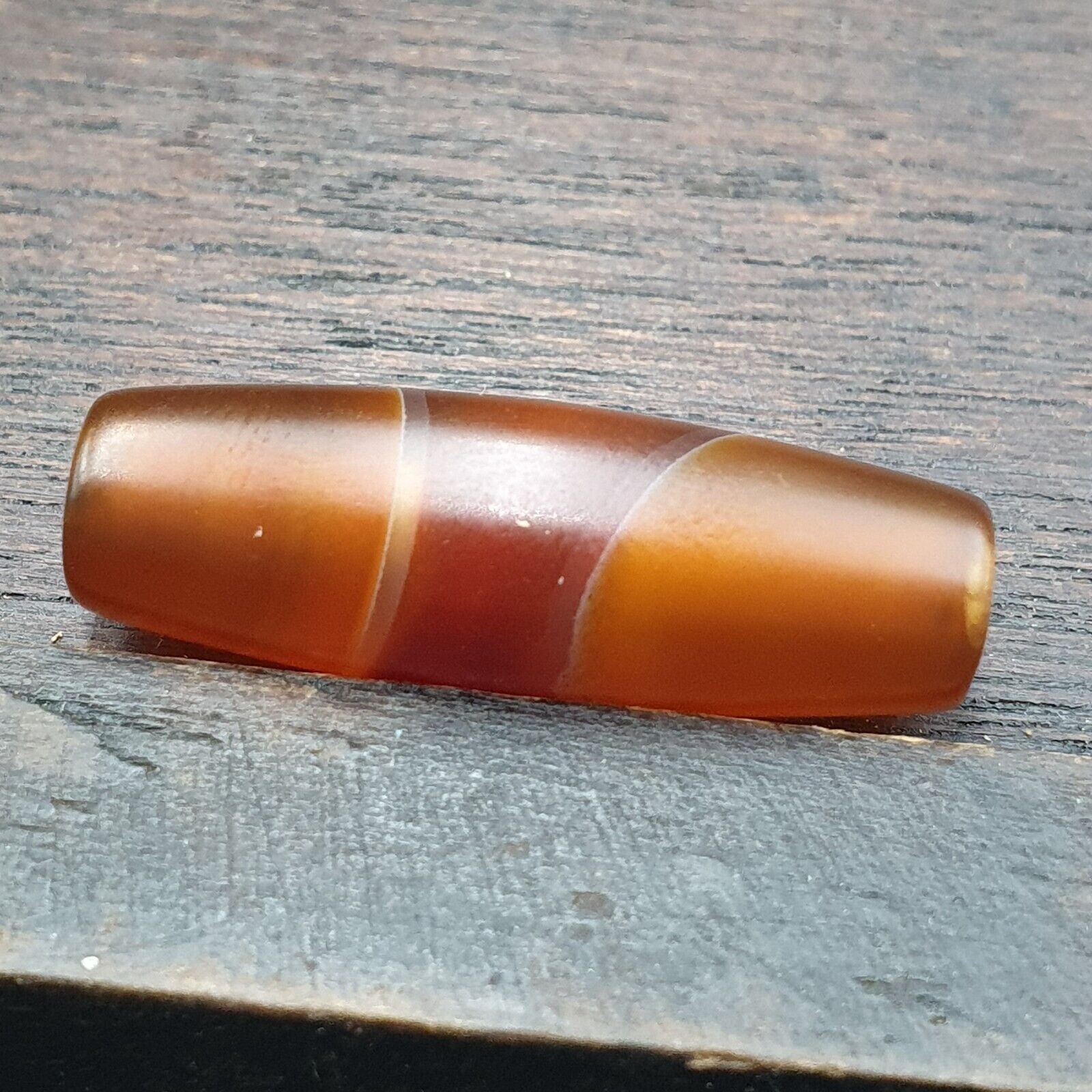 Old Yemeni natural Eye Agate Middle Eastern Red Agate Bead Ym-1ey