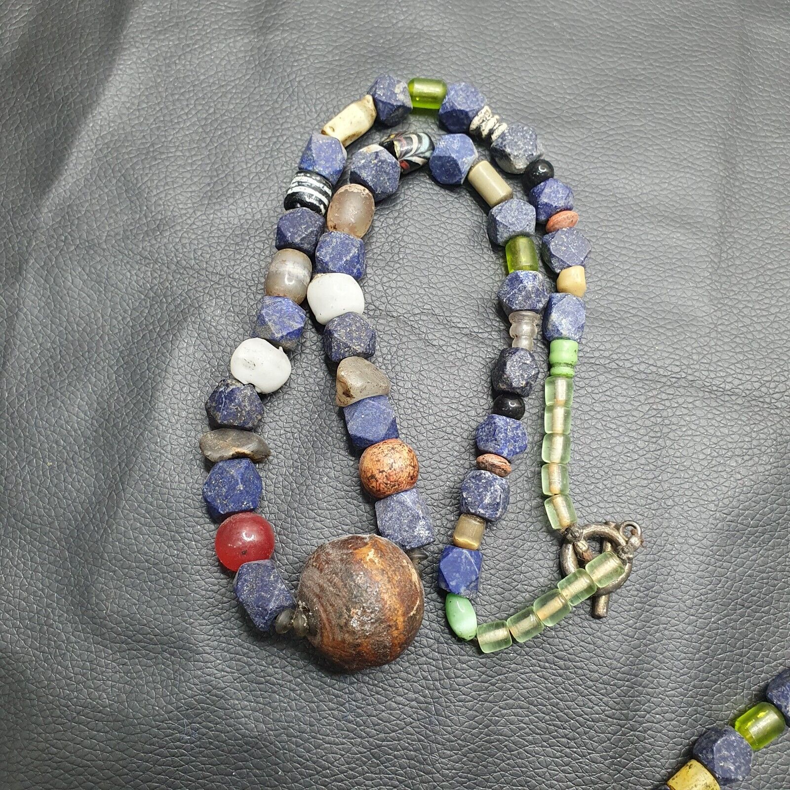 Vintage Lot 3 Pcs Lapis and Glass beaded Necklaces