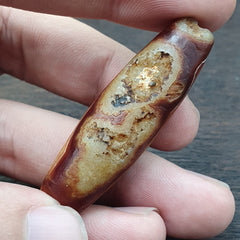 Antique Middle Eastern Agate Natural Agate Bead very unique Pattern #26