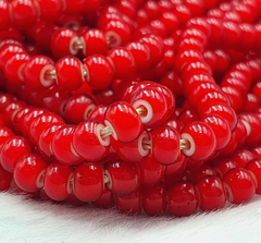 2 mm Wholesale lot- 20 strands Antique Venetian White Heart Trade Beads