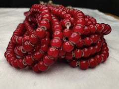 8-8.5mm Antique Venetian White Heart Trade Beads