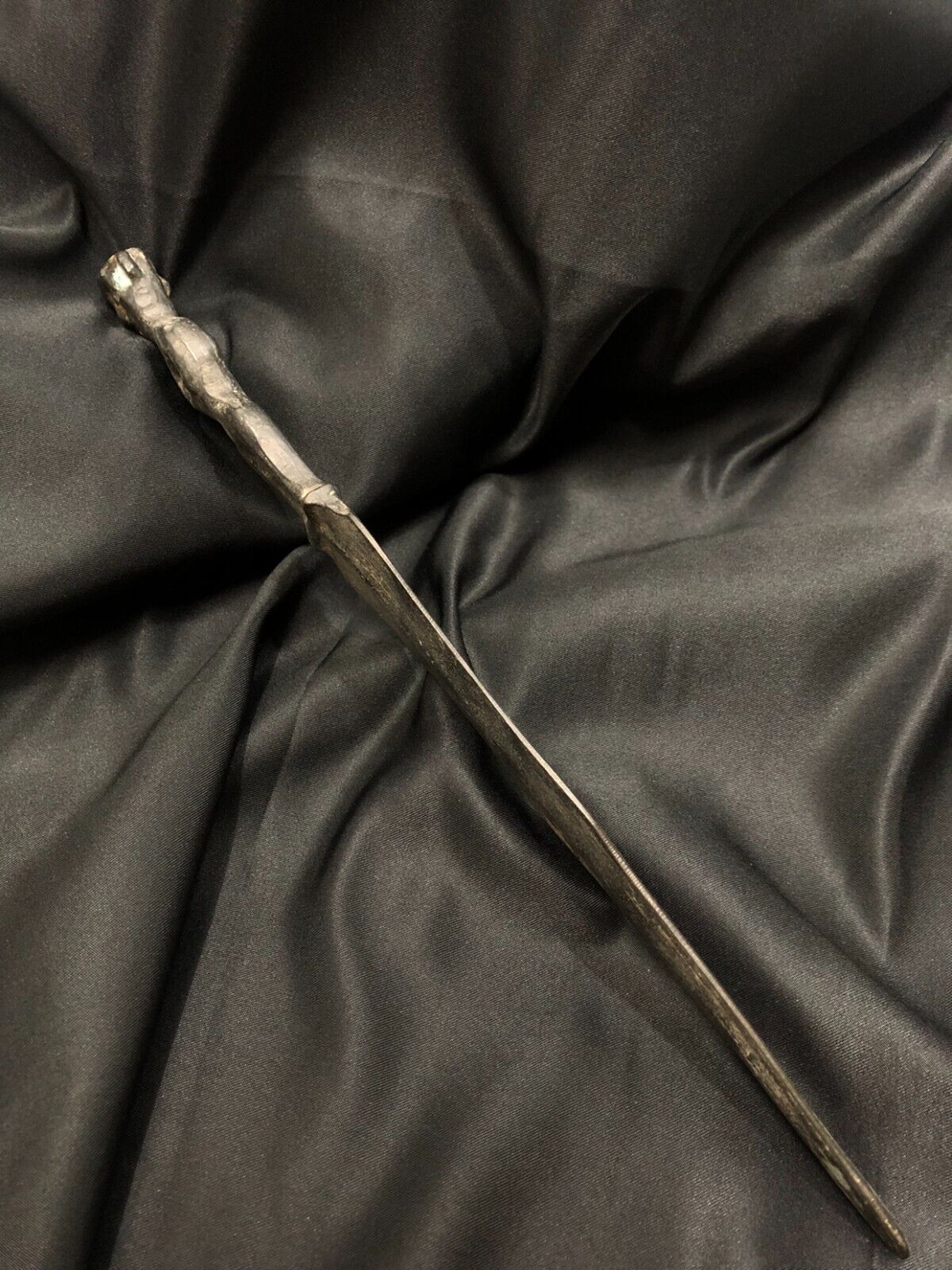 Antique WONDERFUL BRONZE DAGGER SHORT SWORD With Human Heads Handle