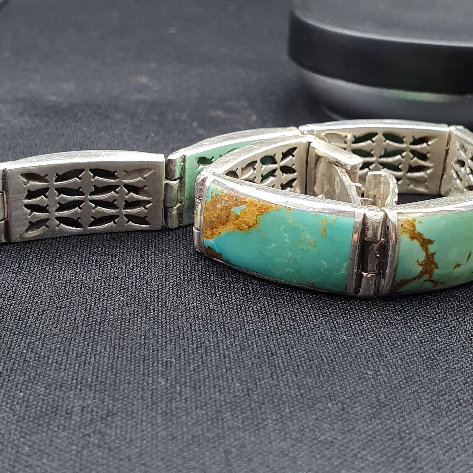 Beautiful Natural Turquoise 925 STERLING SILVER BRACELET