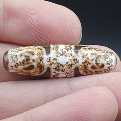 Rare Collectible Tibetan Rusted Eyes Agate stone Dzi Bead Amulet BD-25-2