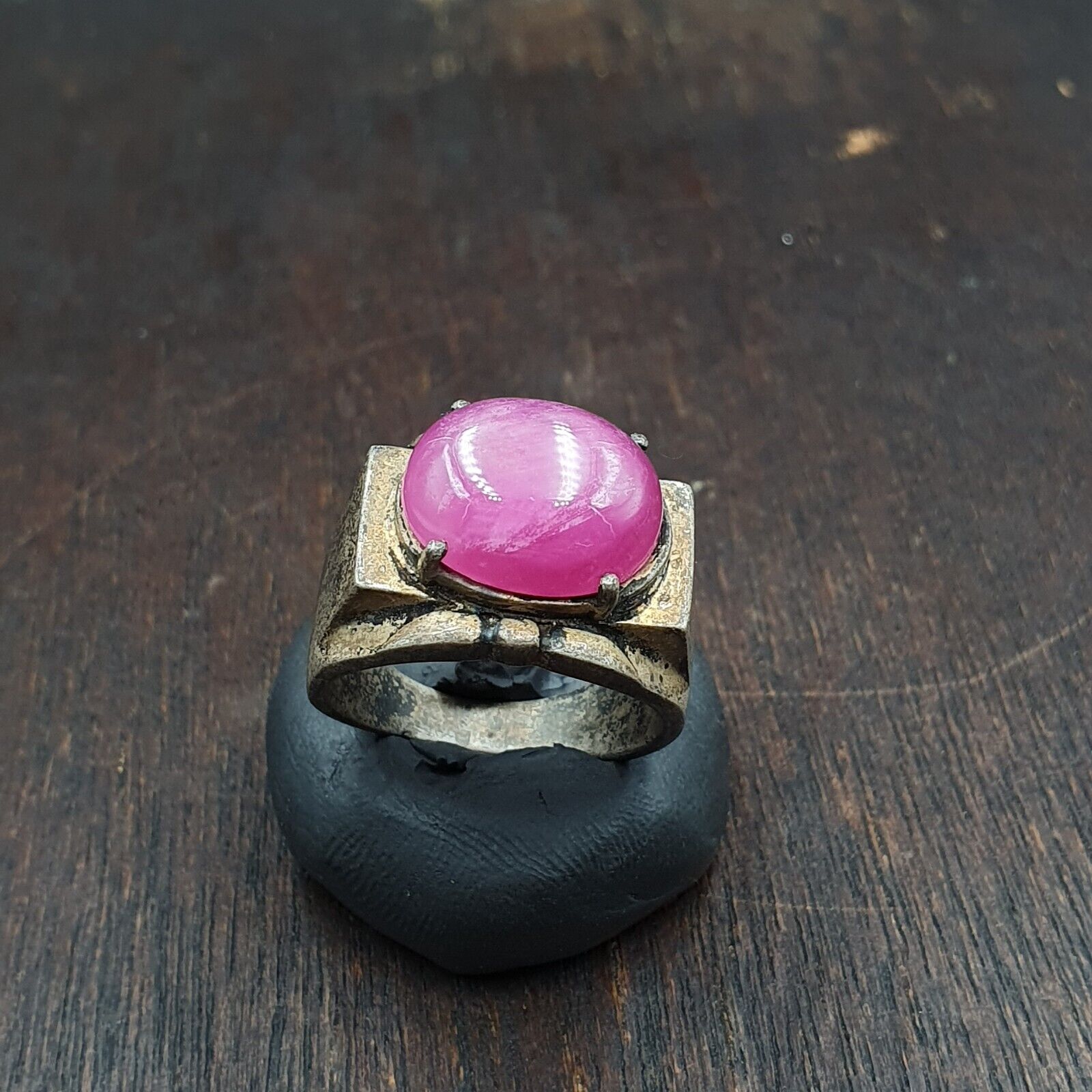 Antique Natural Afghanistan Ruby 925 Sterling Silver Ring