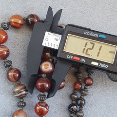 Beautiful Old Tibetan Nepalese Agate beads Antique Jewelry Necklace