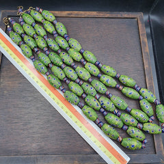 Amazing Vintage Gabri African Style Eyes Glass beads necklace