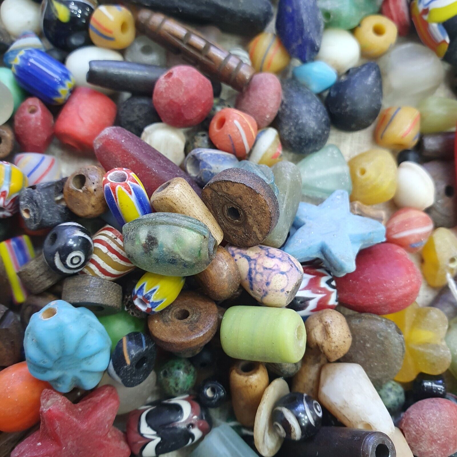 Antique Vintage Glass Beads lot For Collectors Jewelry Makers 260grams