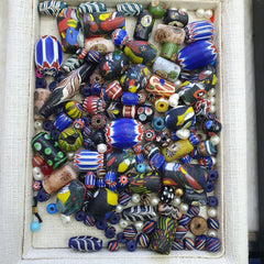 Vintage Glass Beads Mix lot For Collectors Jewelry Makers 308grams